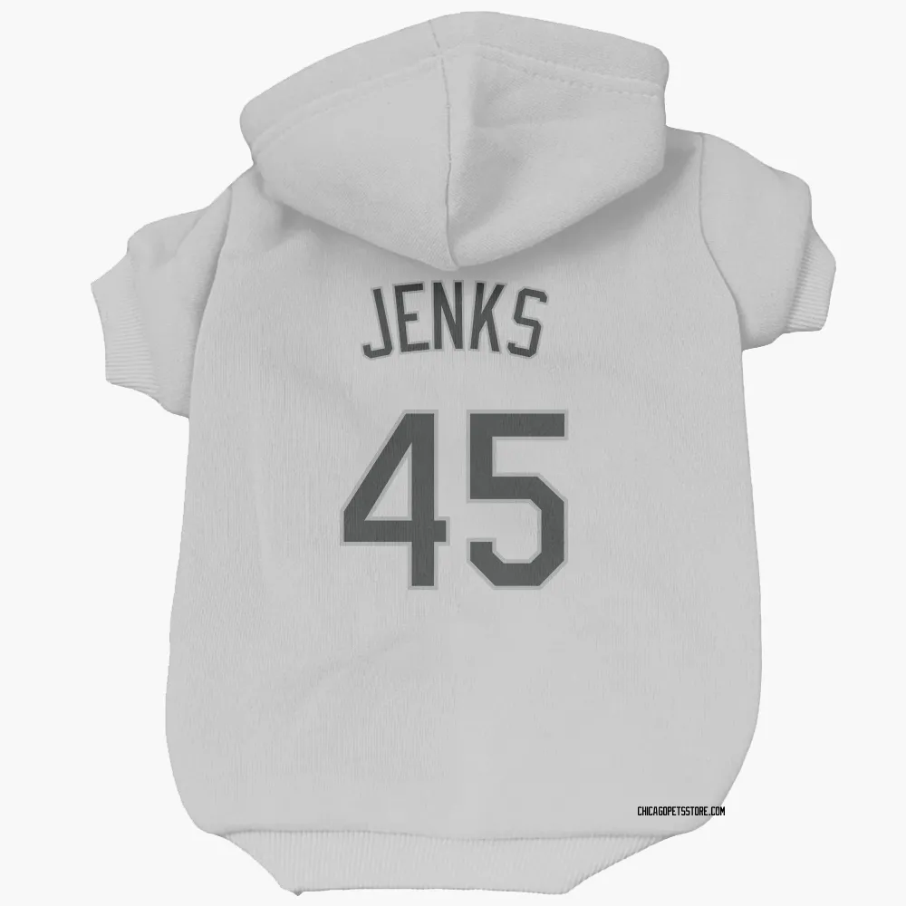 Chicago White Sox Bobby Jenks White Pet Hoodie for Dog & Cat