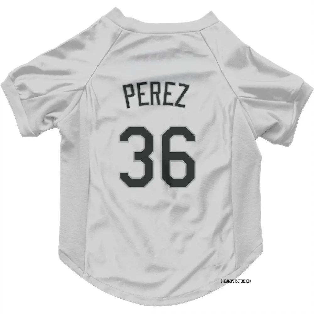 Chicago White Sox Carlos Perez White Pet Jersey for Dog & Cat