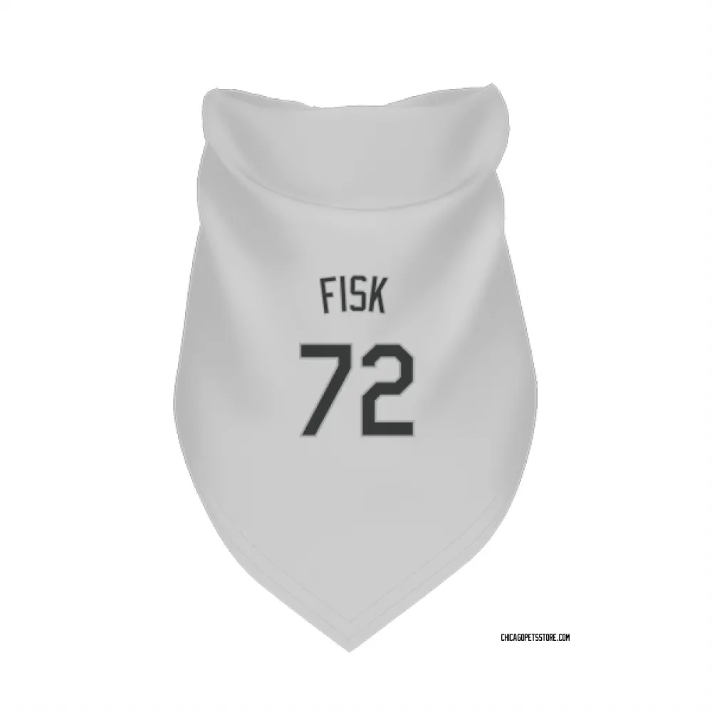 Chicago White Sox Carlton Fisk White Pet Bandana for Dog & Cat