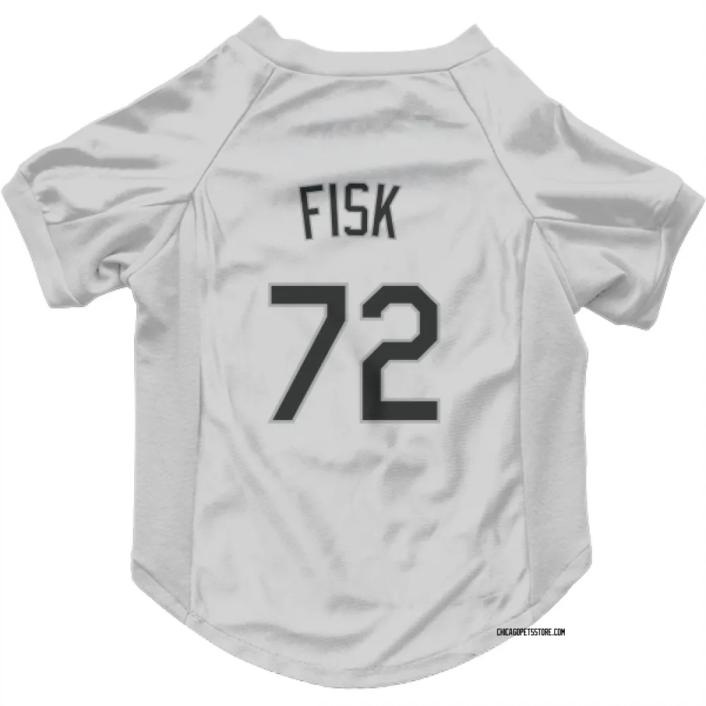 Chicago White Sox Carlton Fisk White Pet Jersey for Dog & Cat