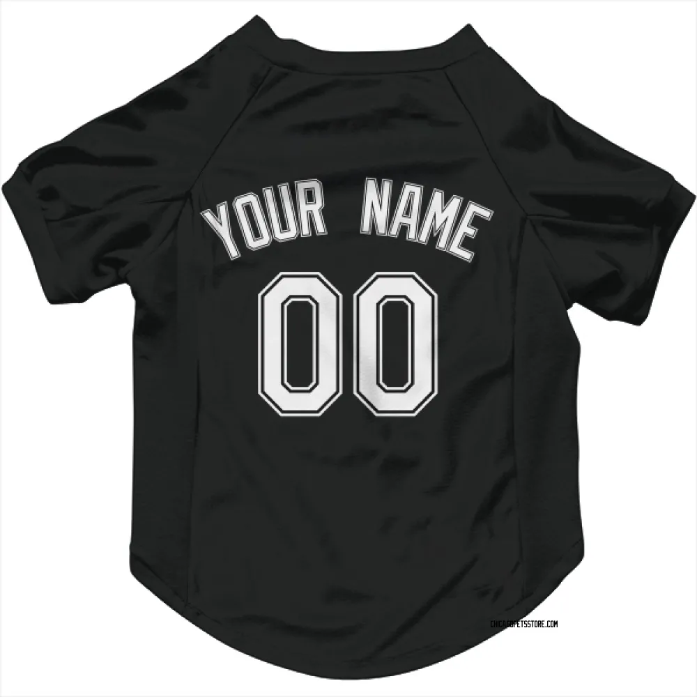 Chicago White Sox Custom Black Pet Jersey for Dog & Cat