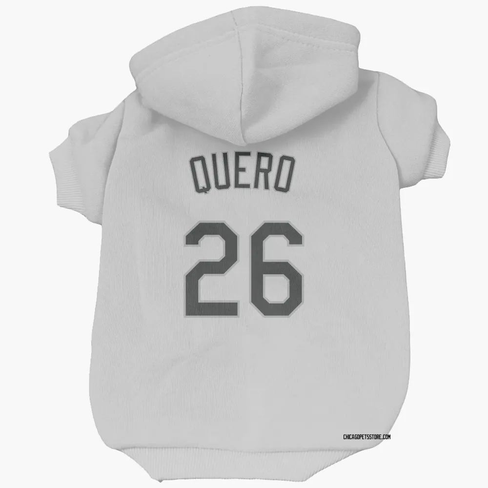Chicago White Sox Edgar Quero White Pet Hoodie for Dog & Cat