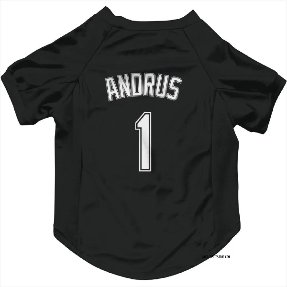 Chicago White Sox Elvis Andrus Black Pet Jersey for Dog & Cat