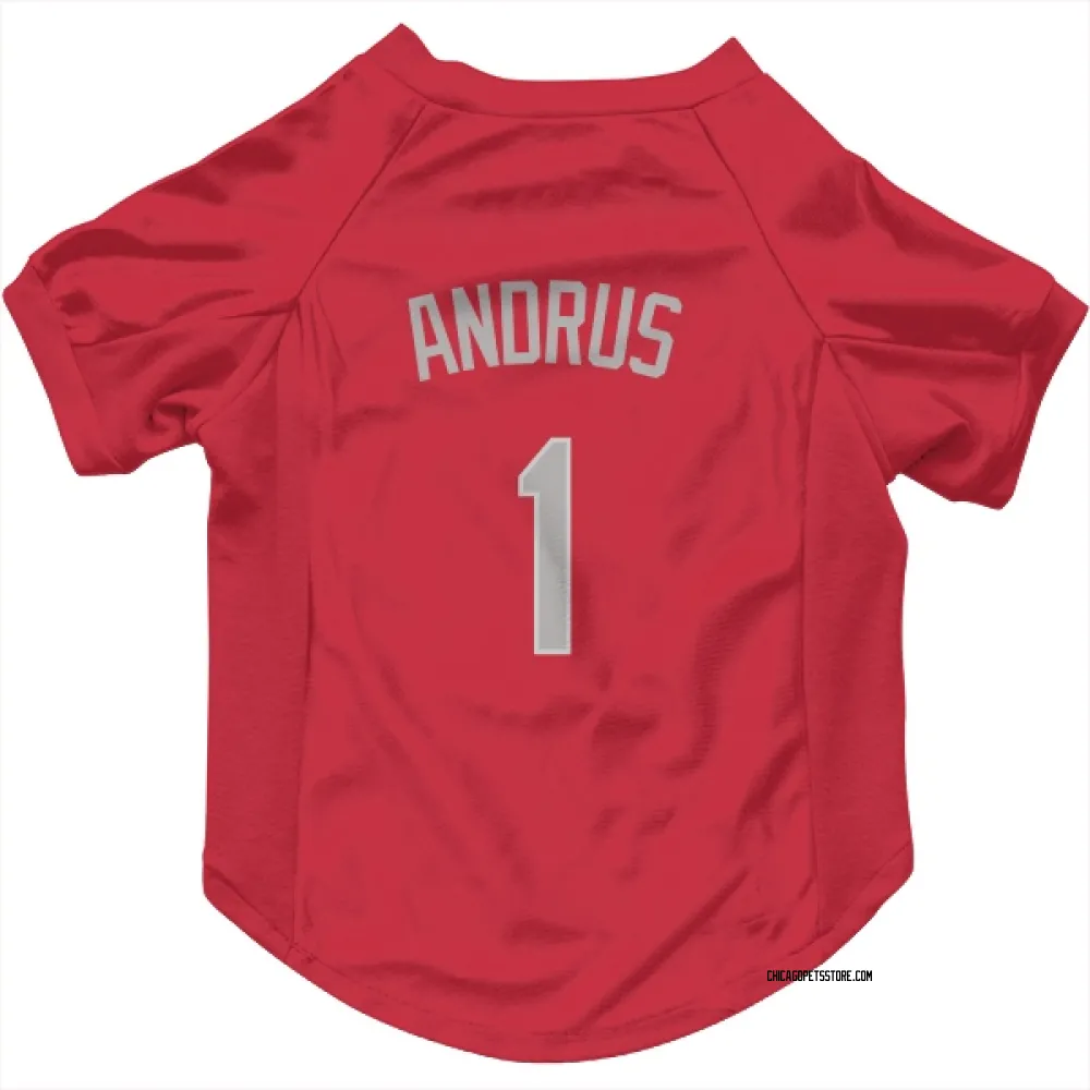 Chicago White Sox Elvis Andrus Red Pet Jersey for Dog & Cat
