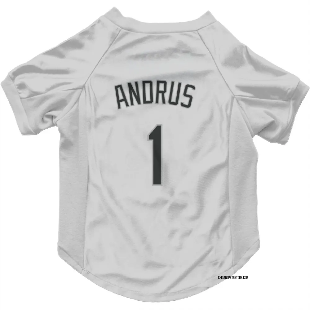 Chicago White Sox Elvis Andrus White Pet Jersey for Dog & Cat