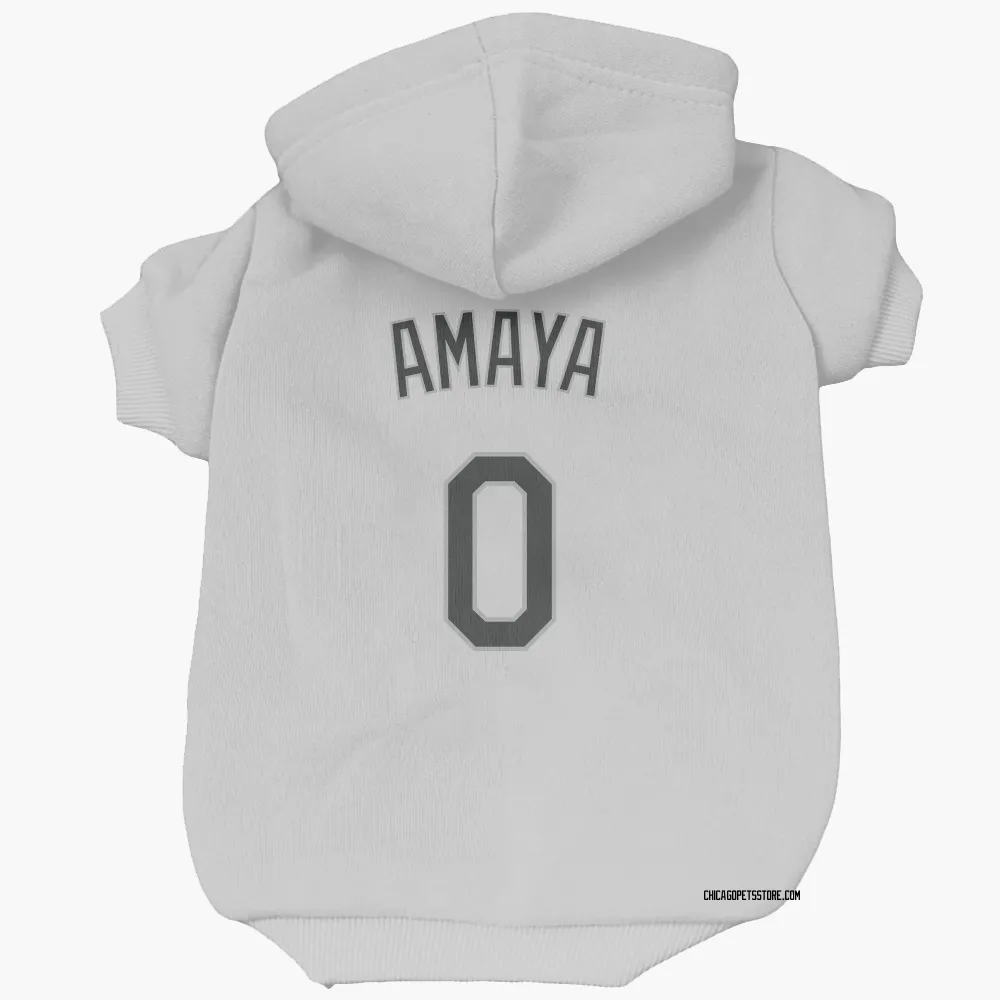 Chicago White Sox Jacob Amaya White Pet Hoodie for Dog & Cat