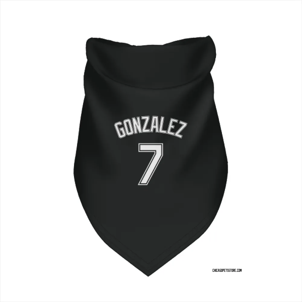 Chicago White Sox Jacob Gonzalez Black Pet Bandana for Dog & Cat