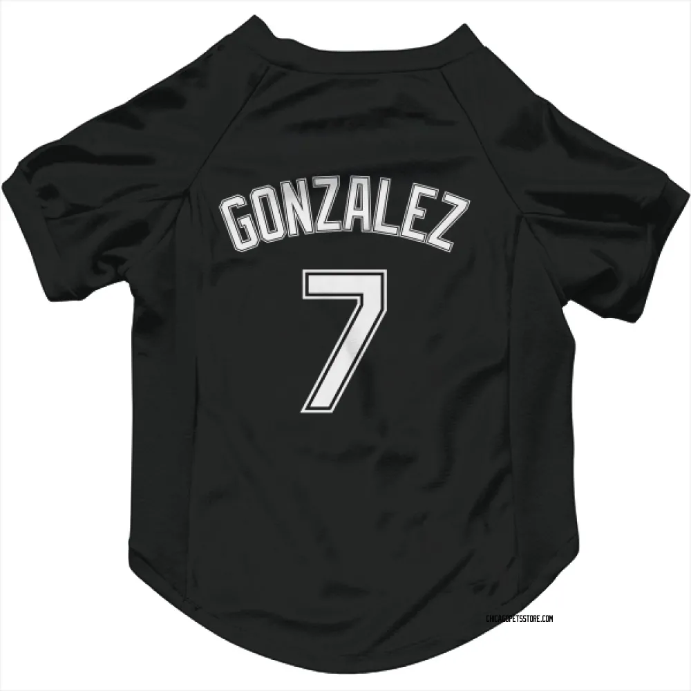 Chicago White Sox Jacob Gonzalez Black Pet Jersey for Dog & Cat