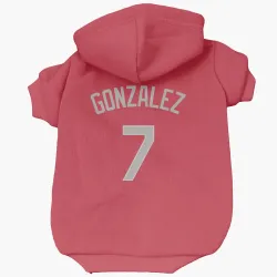 Chicago White Sox Jacob Gonzalez Red Pet Hoodie for Dog & Cat