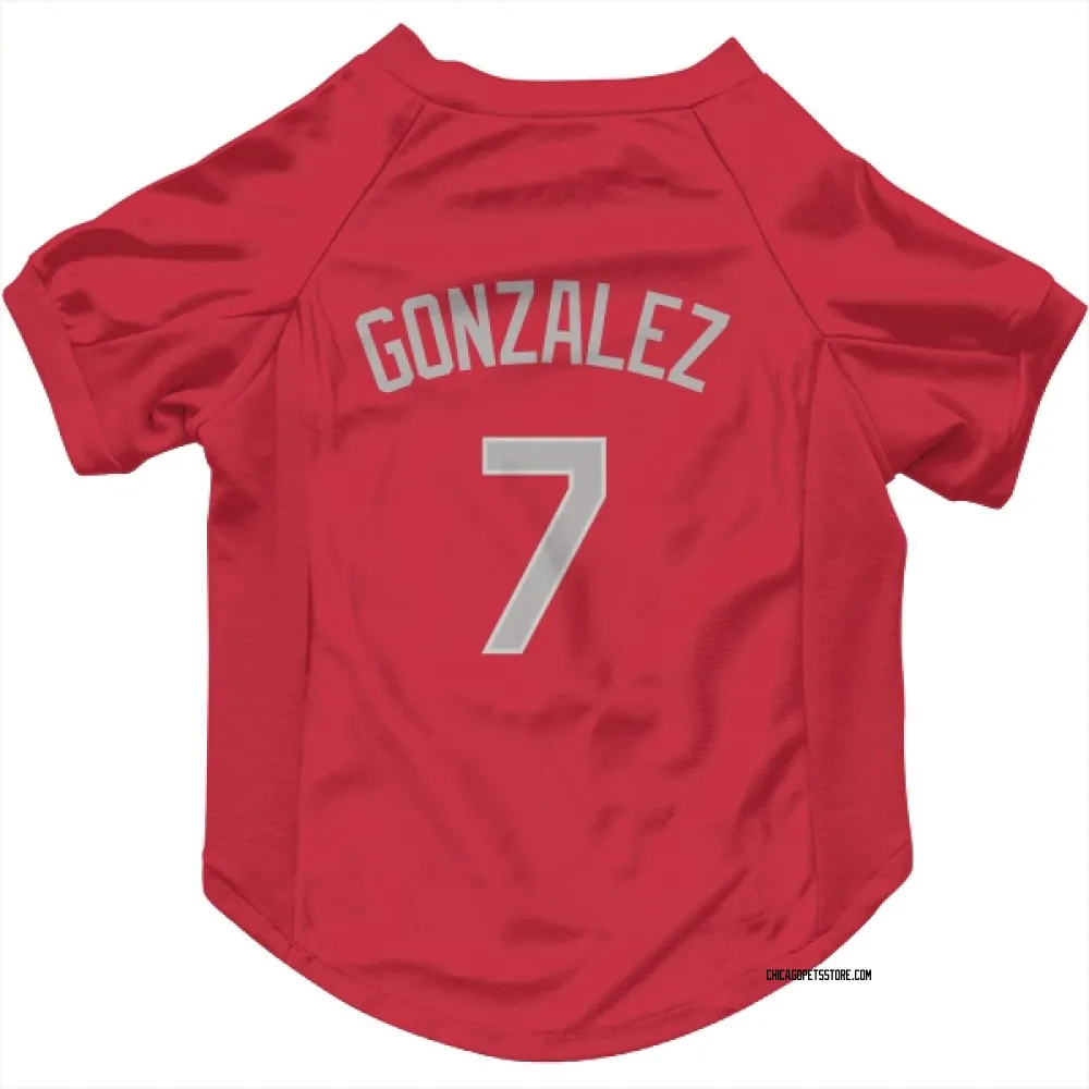 Chicago White Sox Jacob Gonzalez Red Pet Jersey for Dog & Cat