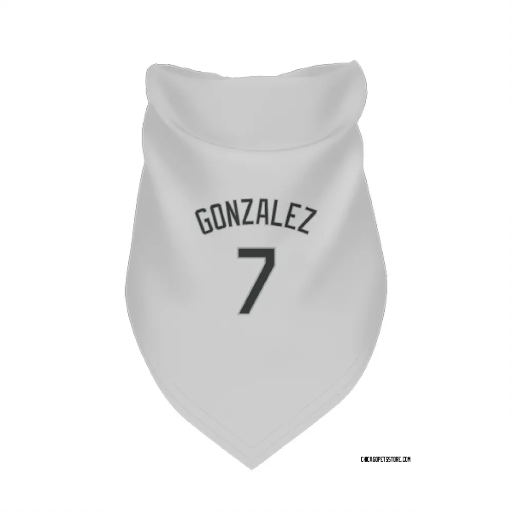 Chicago White Sox Jacob Gonzalez White Pet Bandana for Dog & Cat