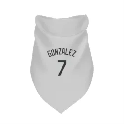 Chicago White Sox Jacob Gonzalez White Pet Bandana for Dog & Cat