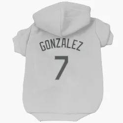 Chicago White Sox Jacob Gonzalez White Pet Hoodie for Dog & Cat