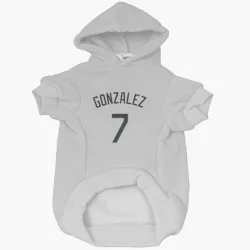 Chicago White Sox Jacob Gonzalez White Pet Hoodie for Dog & Cat