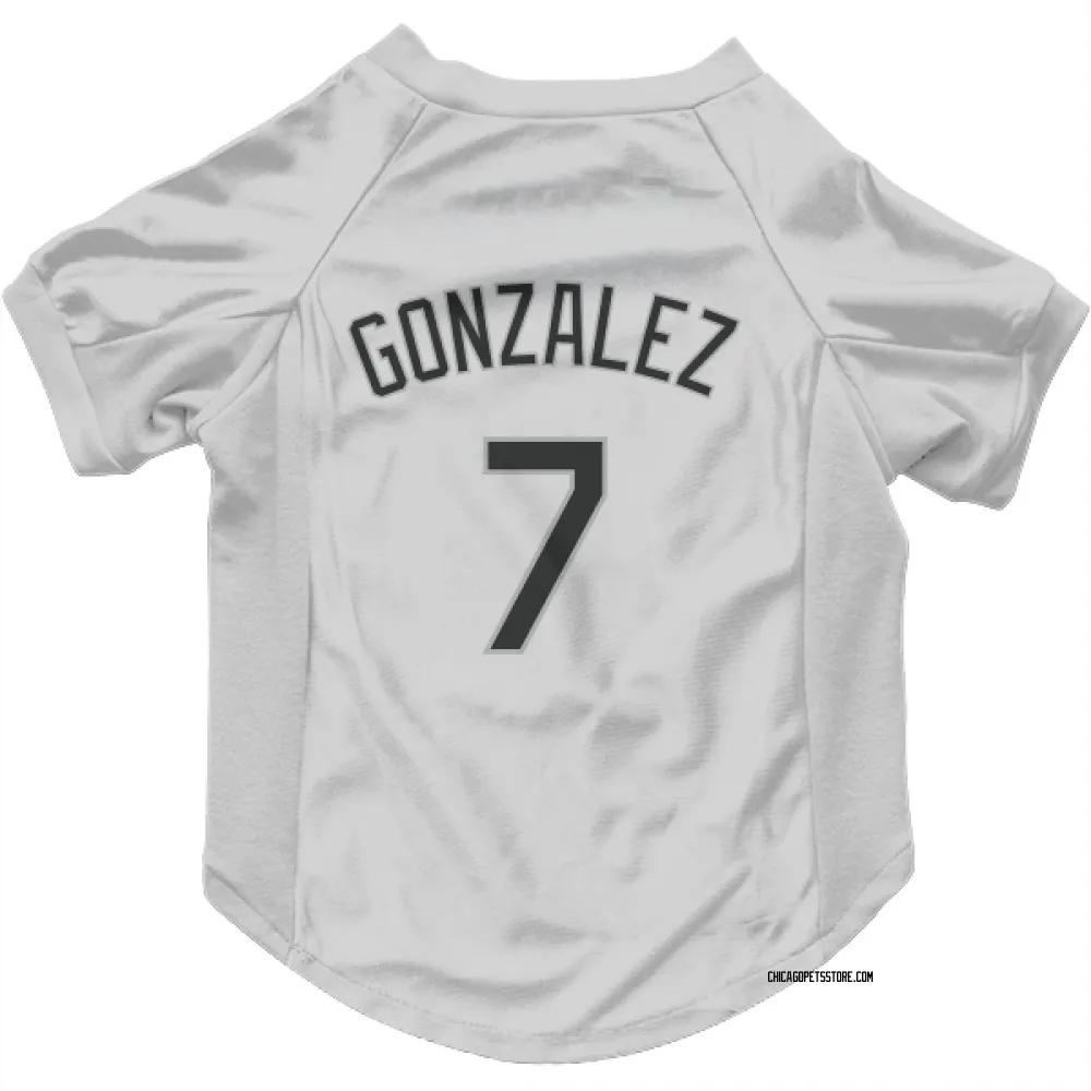 Chicago White Sox Jacob Gonzalez White Pet Jersey for Dog & Cat