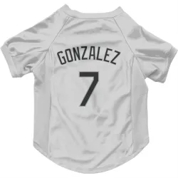 Chicago White Sox Jacob Gonzalez White Pet Jersey for Dog & Cat