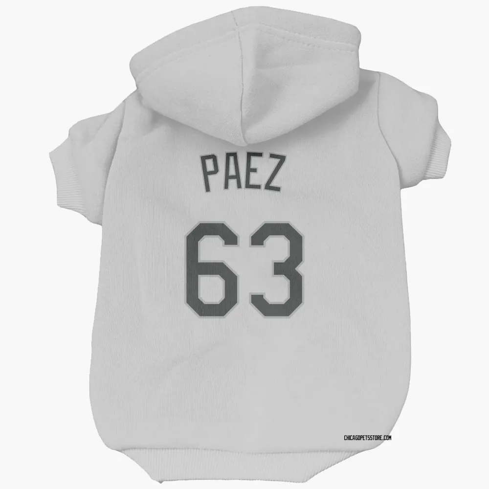 Chicago White Sox Jedixson Paez White Pet Hoodie for Dog & Cat