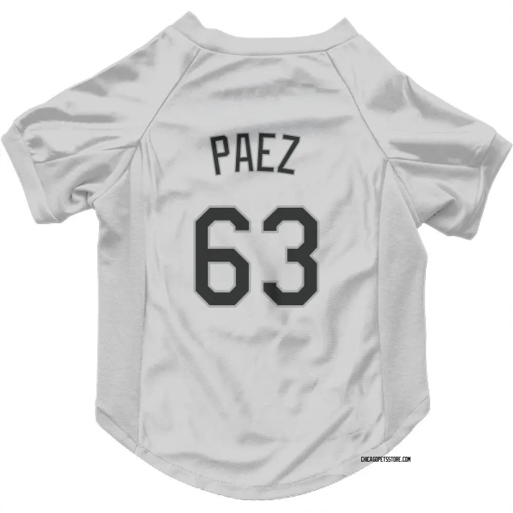 Chicago White Sox Jedixson Paez White Pet Jersey for Dog & Cat