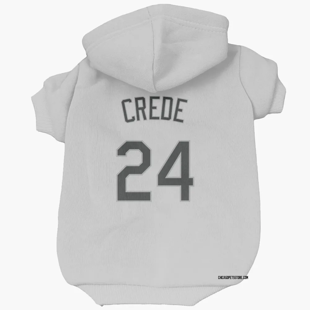 Chicago White Sox Joe Crede White Pet Hoodie for Dog & Cat
