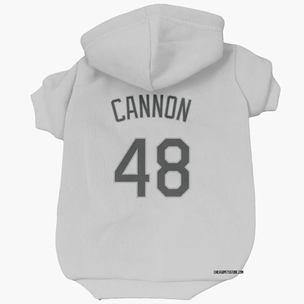 Chicago White Sox Jonathan Cannon White Pet Hoodie for Dog & Cat