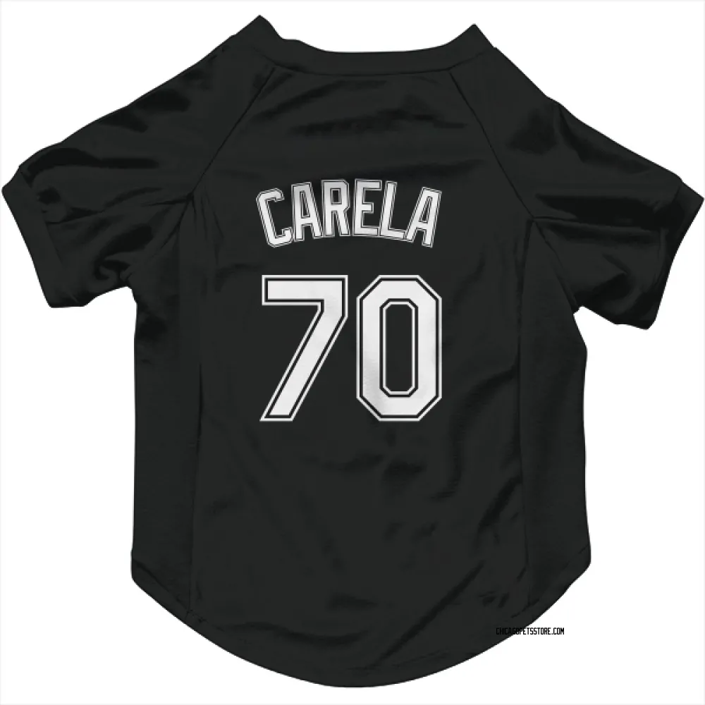 Chicago White Sox Juan Carela Black Pet Jersey for Dog & Cat