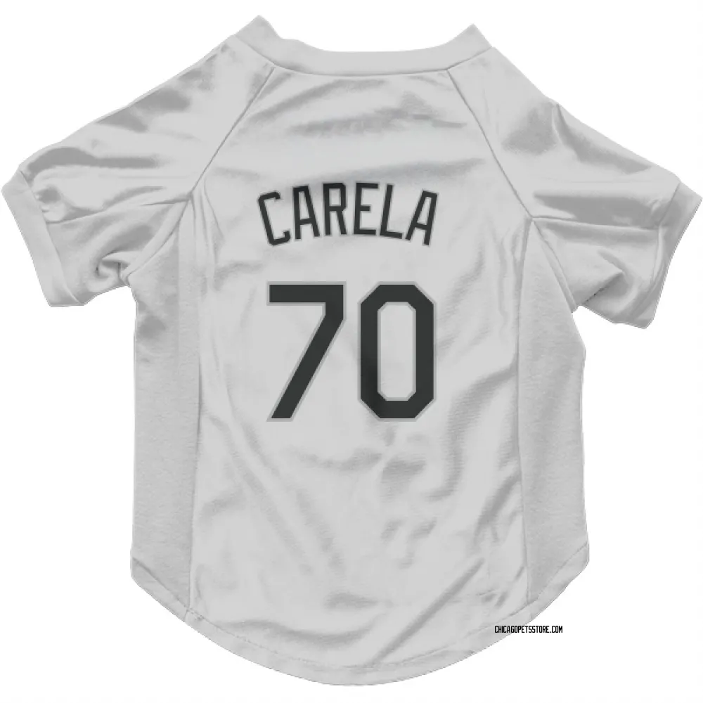 Chicago White Sox Juan Carela White Pet Jersey for Dog & Cat