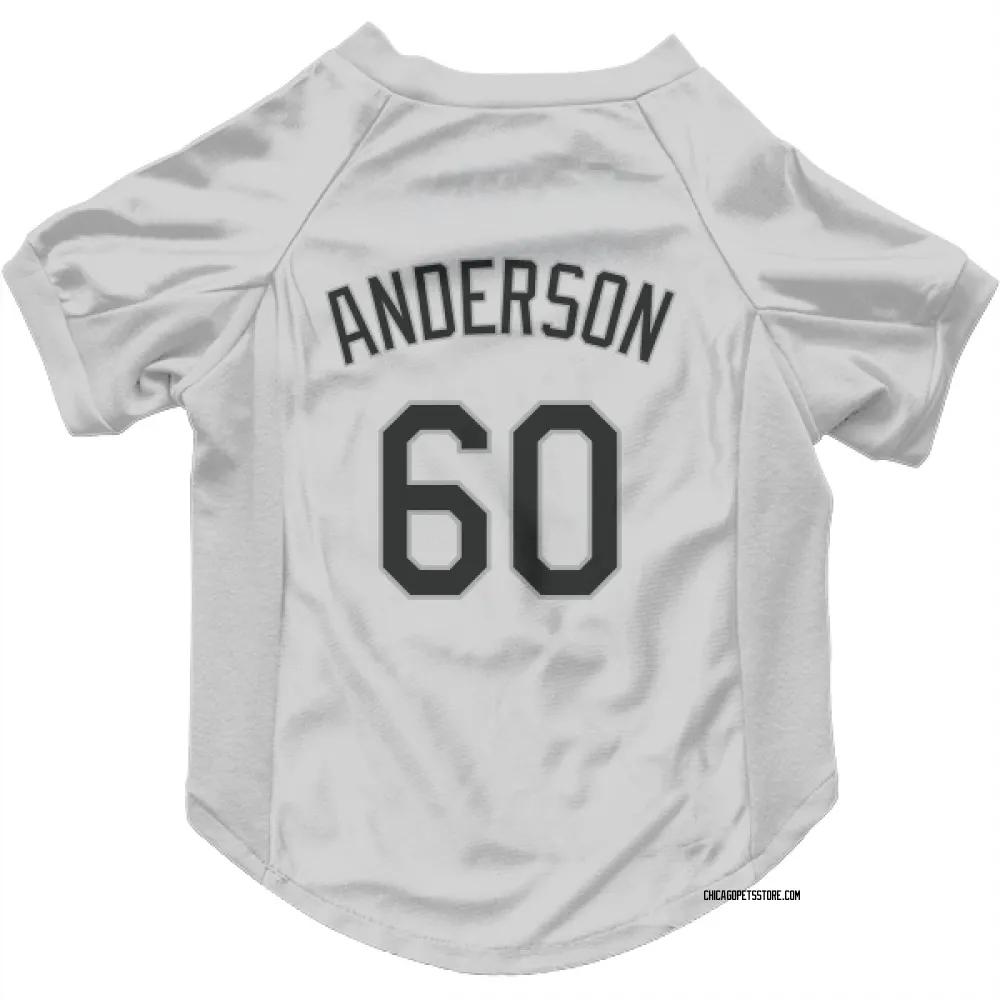 Chicago White Sox Justin Anderson White Pet Jersey for Dog & Cat