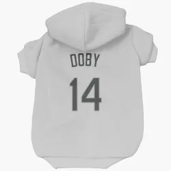 Chicago White Sox Larry Doby White Pet Hoodie for Dog & Cat