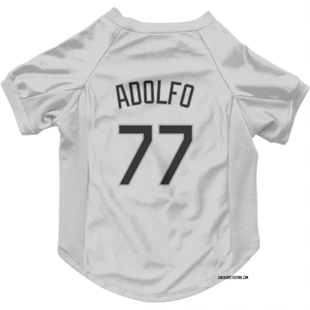 Chicago White Sox Micker Adolfo White Pet Jersey for Dog & Cat