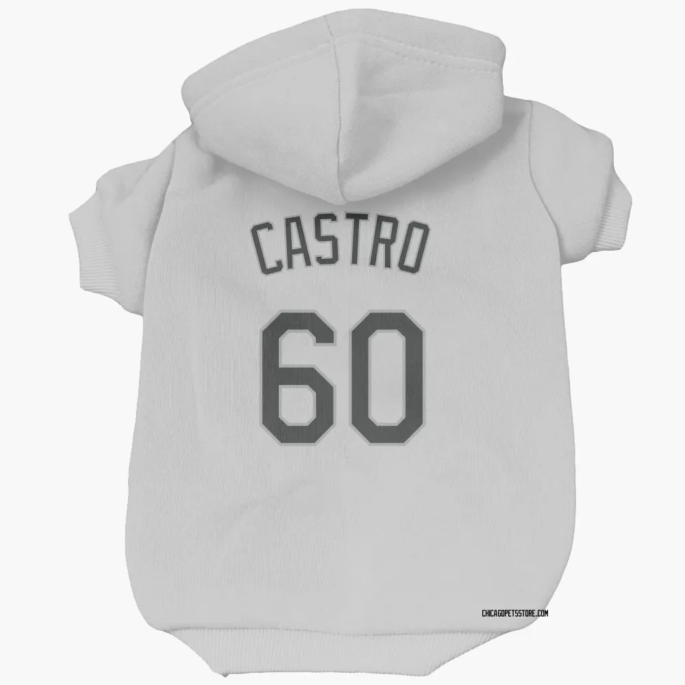 Chicago White Sox Miguel Castro White Pet Hoodie for Dog & Cat