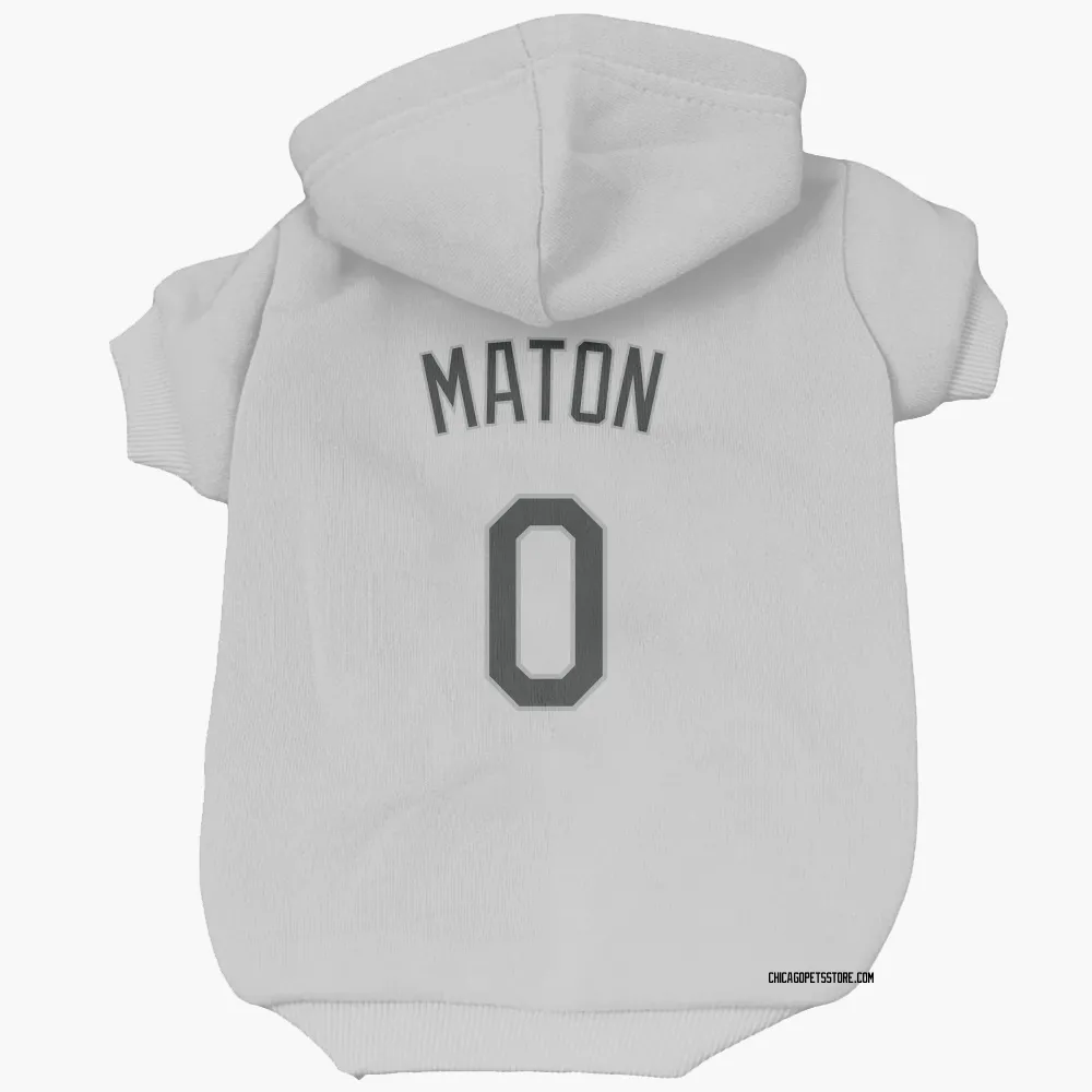 Chicago White Sox Nick Maton White Pet Hoodie for Dog & Cat