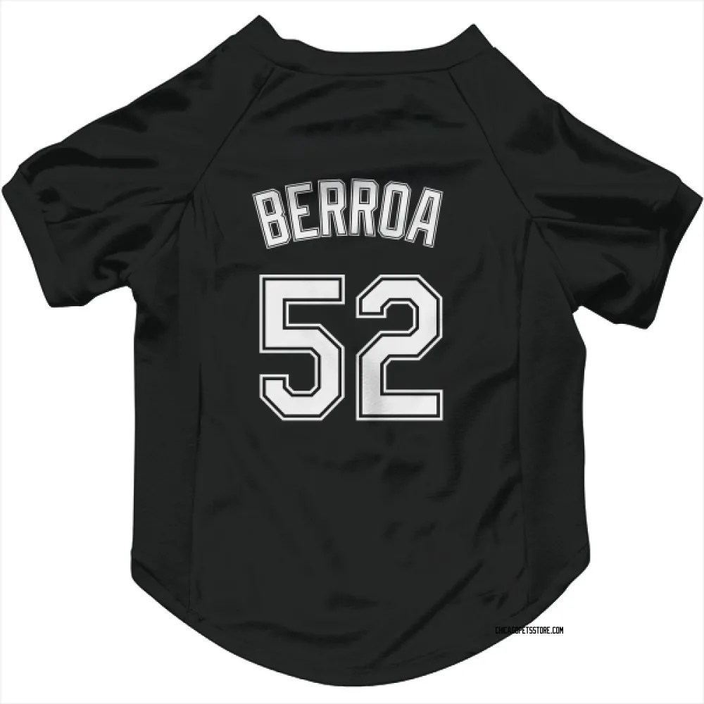 Chicago White Sox Prelander Berroa Black Pet Jersey for Dog & Cat