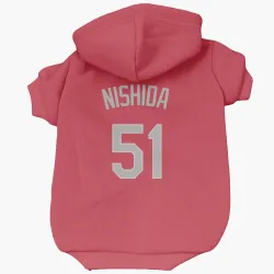 Chicago White Sox Rikuu Nishida Red Pet Hoodie for Dog & Cat