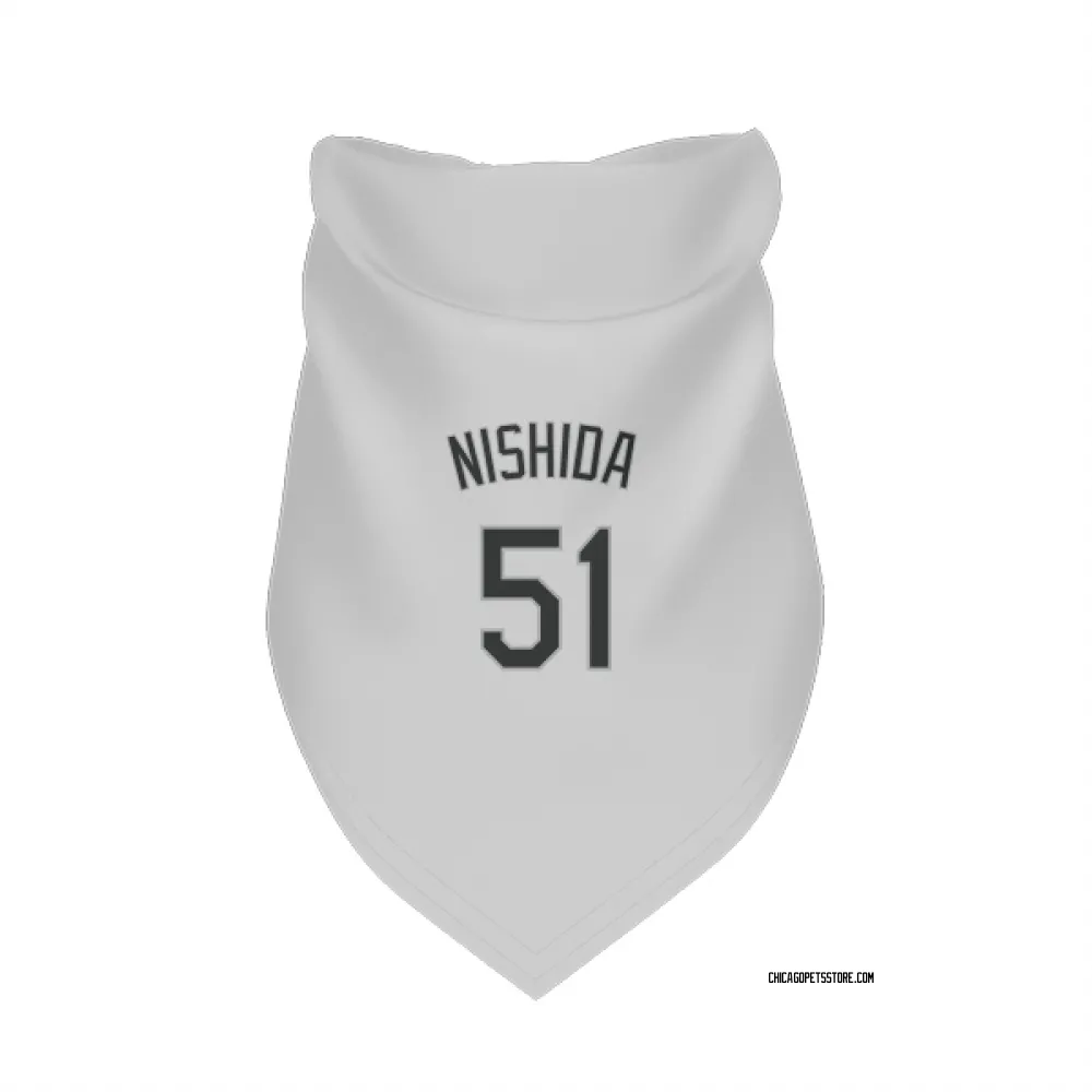 Chicago White Sox Rikuu Nishida White Pet Bandana for Dog & Cat
