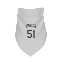 Chicago White Sox Rikuu Nishida White Pet Bandana for Dog & Cat