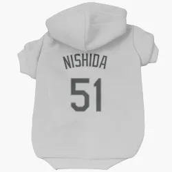 Chicago White Sox Rikuu Nishida White Pet Hoodie for Dog & Cat