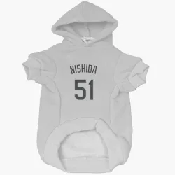 Chicago White Sox Rikuu Nishida White Pet Hoodie for Dog & Cat