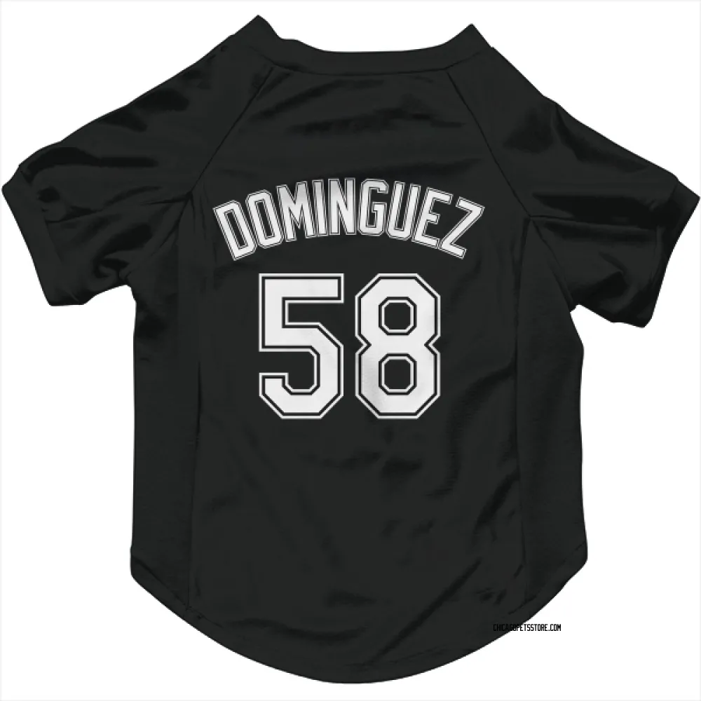 Chicago White Sox Seranthony Dominguez Black Pet Jersey for Dog & Cat