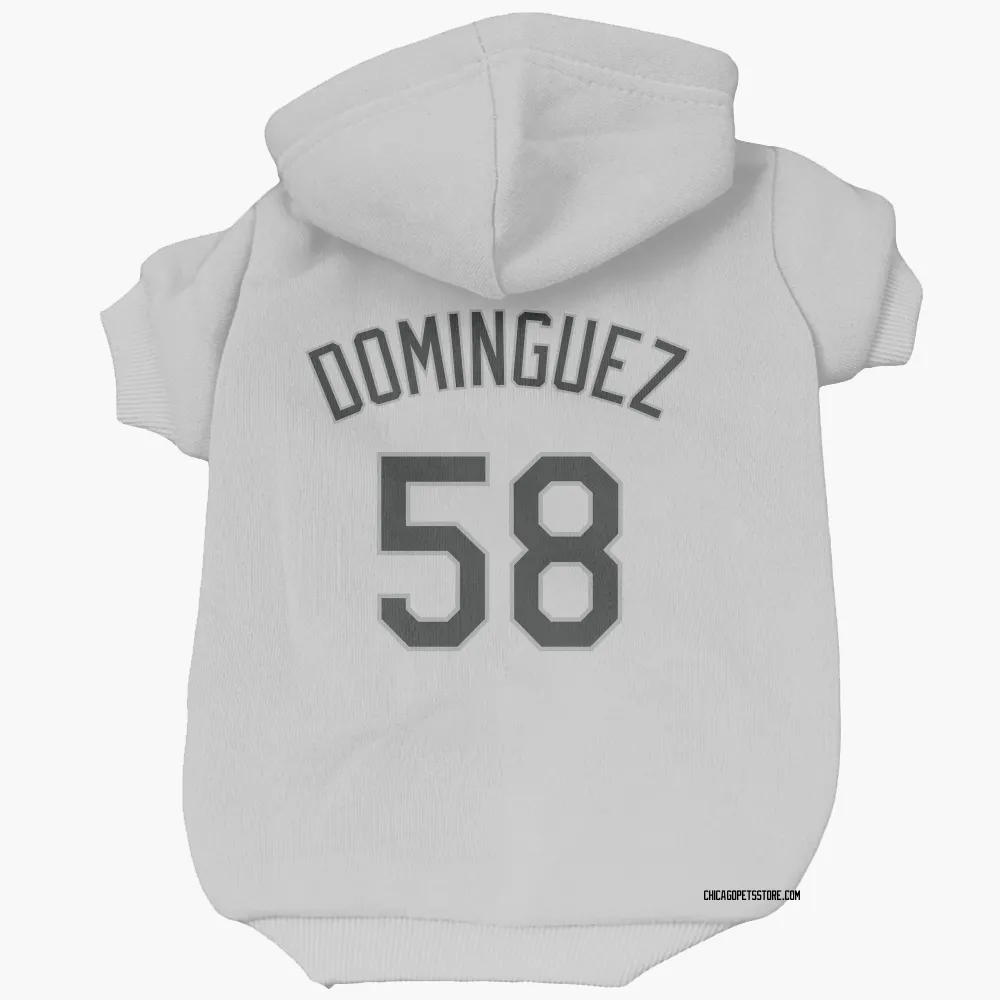 Chicago White Sox Seranthony Dominguez White Pet Hoodie for Dog & Cat