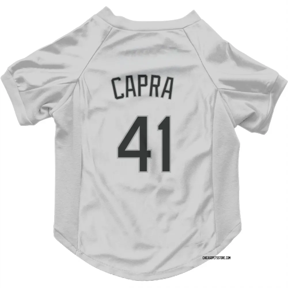 Chicago White Sox Vinny Capra White Pet Jersey for Dog & Cat