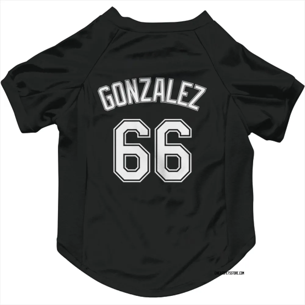 Chicago White Sox Wikelman Gonzalez Black Pet Jersey for Dog & Cat