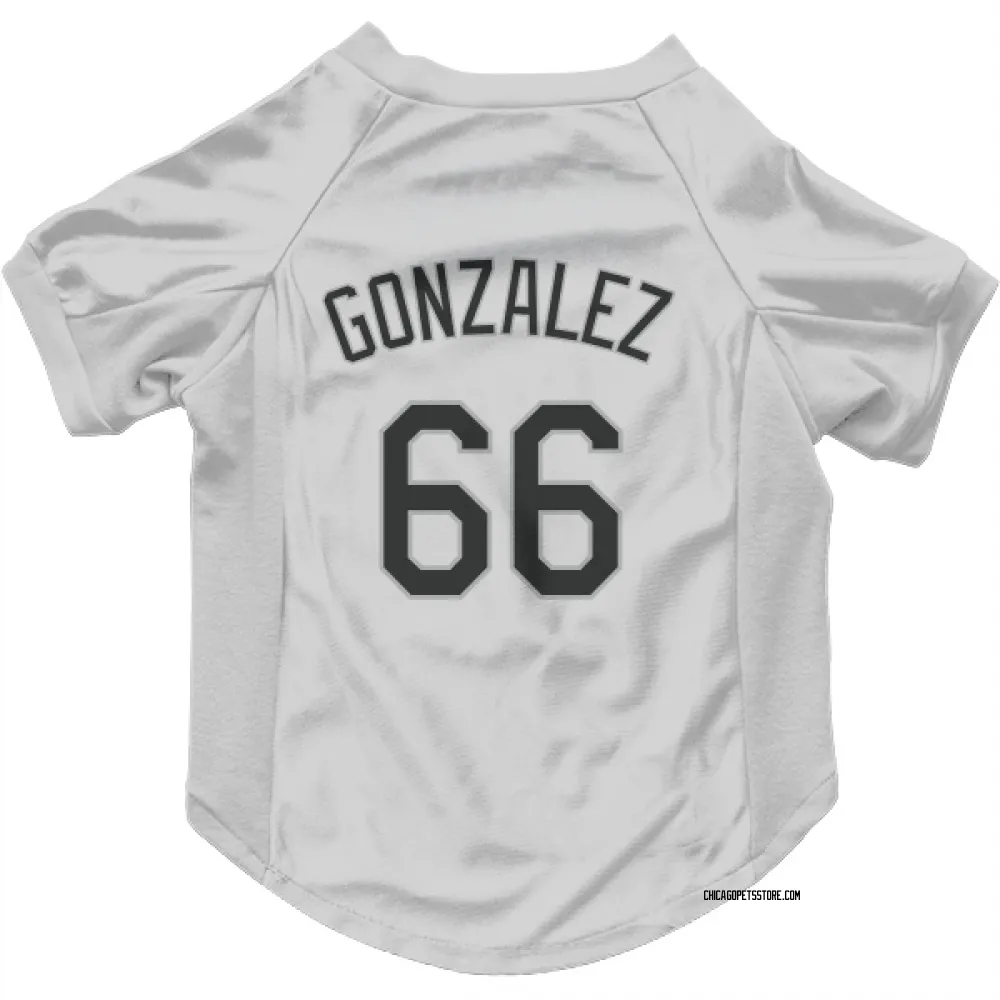 Chicago White Sox Wikelman Gonzalez White Pet Jersey for Dog & Cat